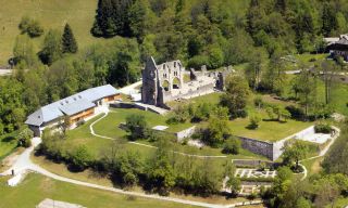 Aulps, Domaine monastique, vue aérienne