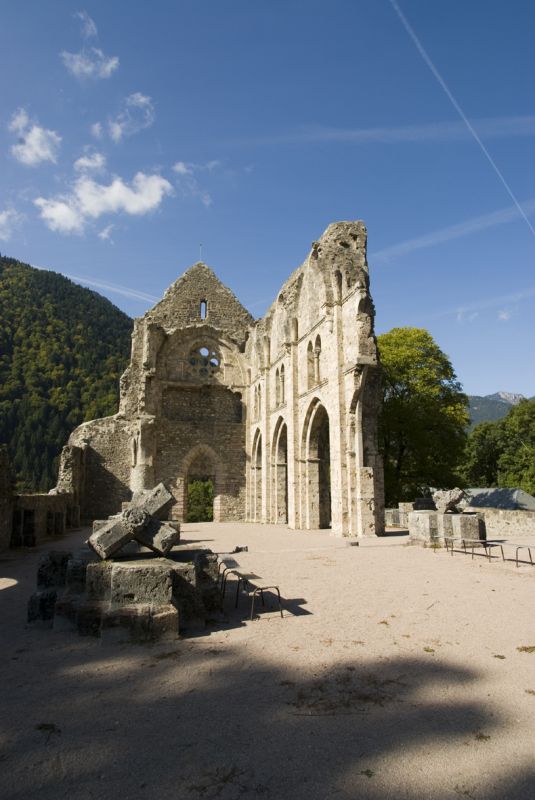 Aulps, abbaye, abbatiale, nef